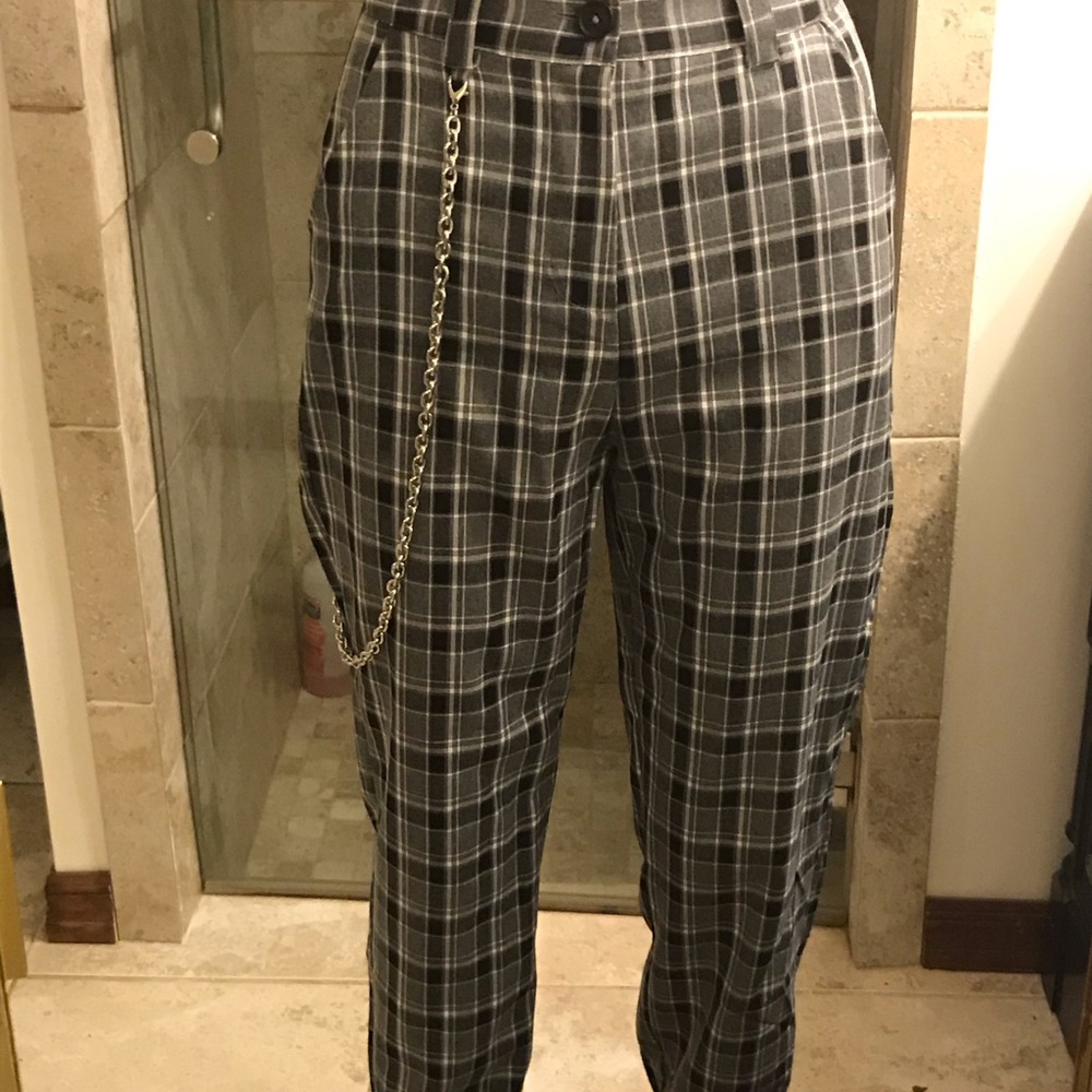 Plaid cargo pants size small forever 21